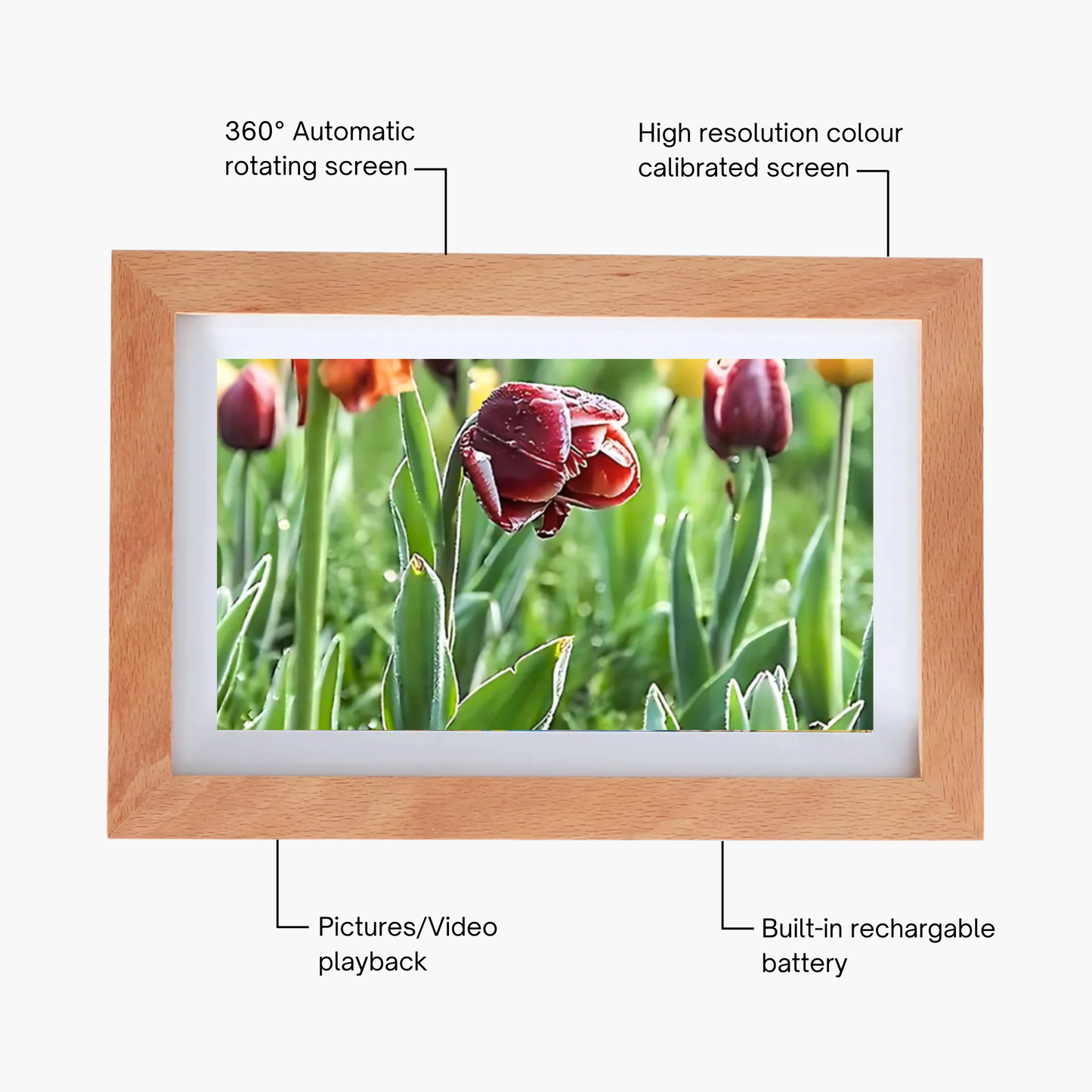 Heymemo™ Wooden Video Frame